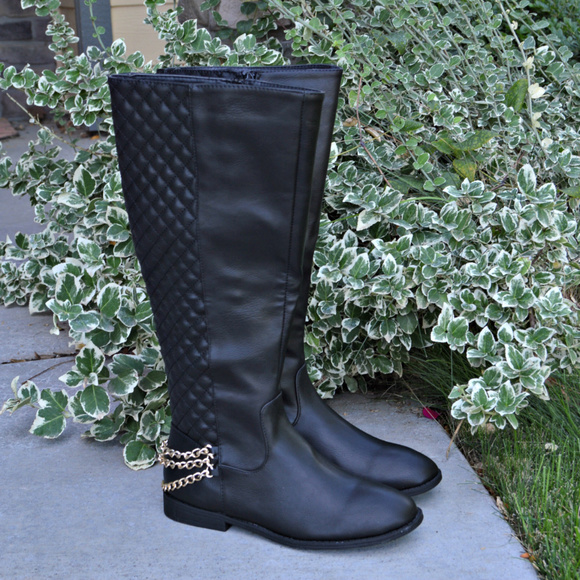 low heel wide calf boots